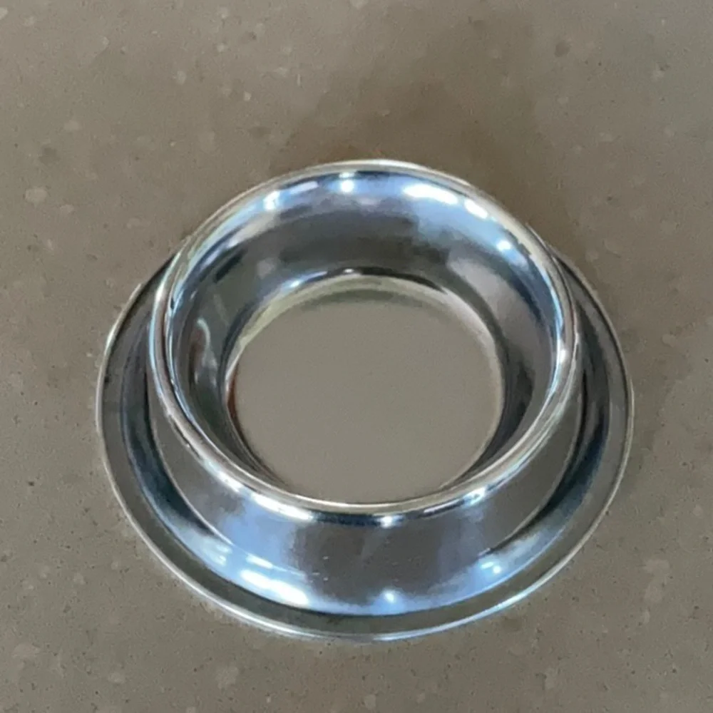 6 inch metal pet food bowl